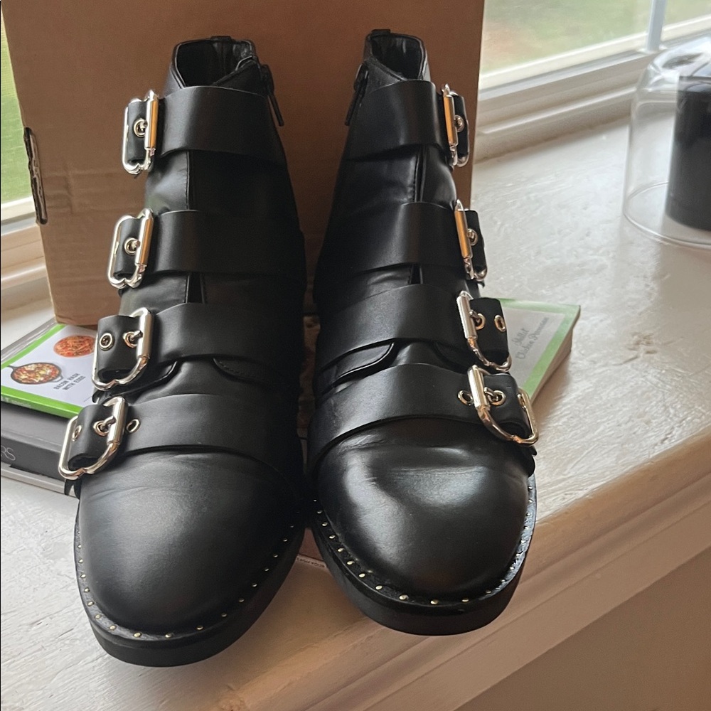4Buckle Booties with Side Zip